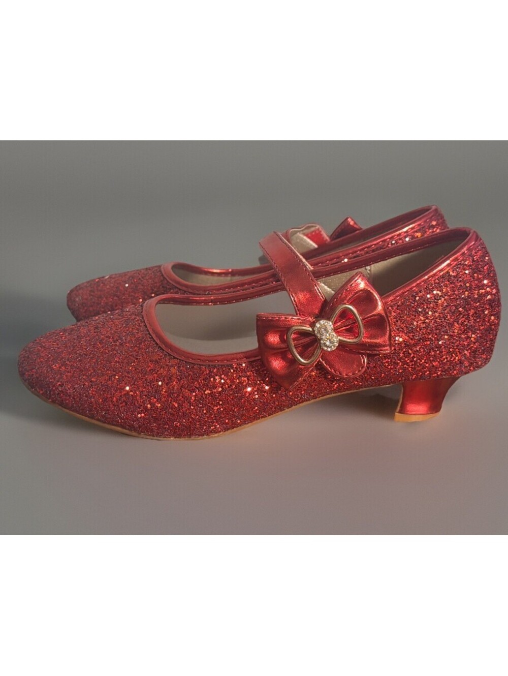 Wizard of Oz Dorothy Fancy Red Ruby Slippers Shoes Heels 5 Girl Kids 5Y Costume